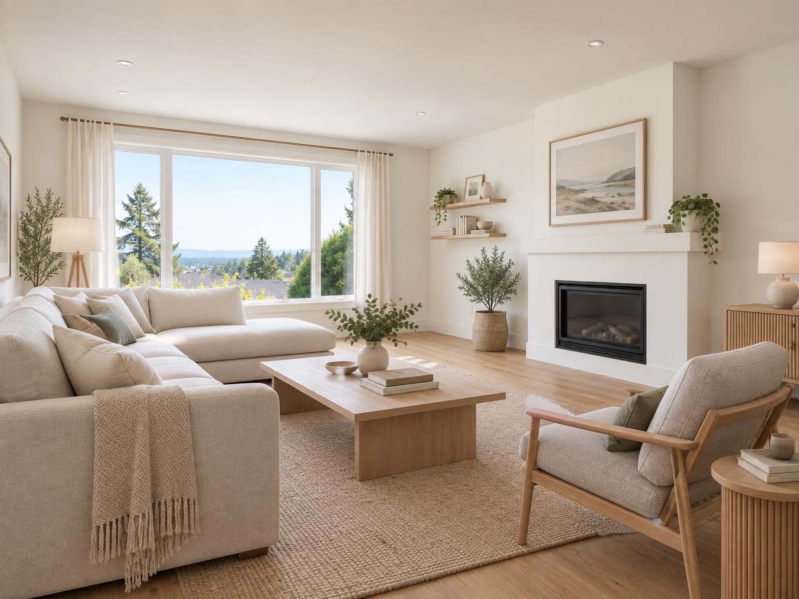 Staged living room