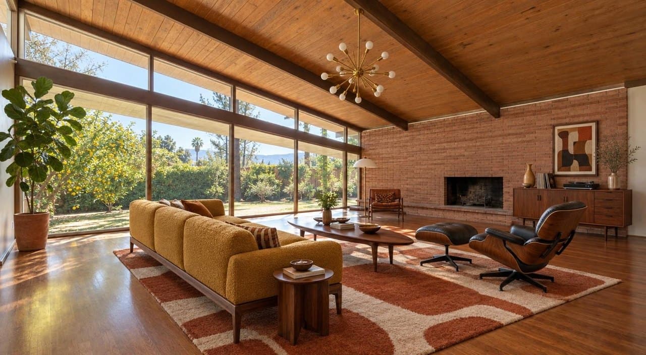 1960s ranch, California, styled Mid-century